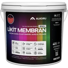 Alkoru 13 kg Likit Membran Renkli Reçine Esaslı Sıvı Su Yalıtım Malzemesi (Kırmızı)
