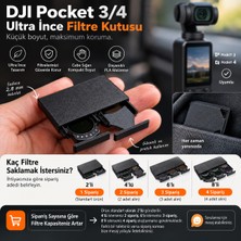 Print Zone Djı Pocket 3 / 4 Ultra Ince Filtre Kutusu ve Modüler Taşıma Organizeri (2'li / 4'lü / 6'lı / 8'li Seçenekli)