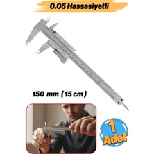 150 mm Hassas Mekanik Kumpas, Metal Gövde, Iç-Dış Derinlik Ölçüm