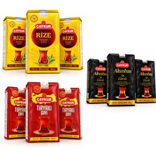 Çaykur Rize 1 kg - Tiryaki 1 kg - Altınbaş 500 gr 9 Lu Karma Paket
