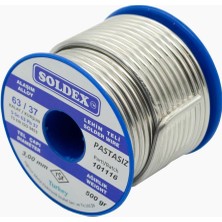 glassmakro Soldex SN63 PB37 Pastasız Vitray Lehim Teli 3 mm 500 G