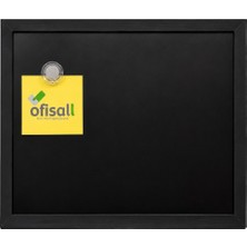 Ofisall Modern Siyah Yazı Tahtası (60X90 Cm) – Ofis, Toplantı ve Çalışma Alanları Için Çerçeveli Silinebilir Duvar Planlayıcı
