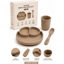 CKM Silikon 3 Parça Bpa Bebek Beslenme Seti Vakumlu Mama Tabağı Bardak Kaşık