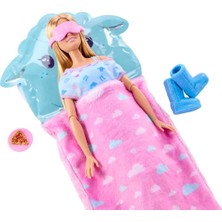 PopŞeker Barbie Sleepover Reveal Sürpriz Pijama Partisi Bebek ve Aksesuar Seti JMR88