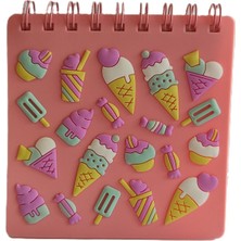 Ada Çanta Kırtasiye Renkli Silikon Kapaklı Kare Not Defteri (12CMX12CM) UV85600111