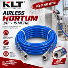 Klt 3/8" 15 Metre Airless Hortum – Yüksek Basınçlı Profesyonel Boya Makinesi Hortumu