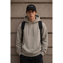 EYDAMOON Erkek Kışlık 3ip Içi Polarlı Kapüşonlu Kanguru Cepli Oversize Sweatshirt