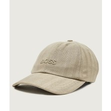 Boss Erkek Pamuklu Logo Kabartmalı Bej Şapka 50566247-255