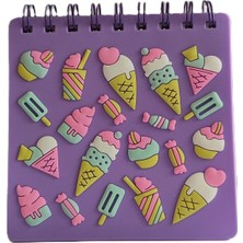 Ada Çanta Kırtasiye Renkli Silikon Kapaklı Kare Not Defteri (12CMX12CM) UV85600111