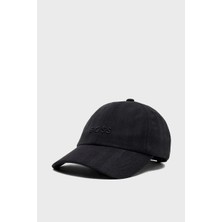 Boss Erkek Pamuklu Logo Kabartmalı Siyah Şapka 50566247-001