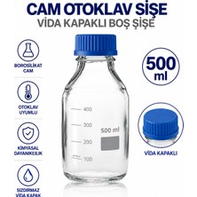 Labolist Cam Otoklav Şişe 500 ml - Vida Kapaklı Boş Şişe