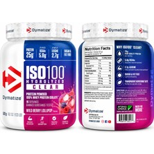 Dymatize Iso 100 Hydrolyzed Izole Clear Protein 512 gr - Wild Berry Lollipop Flavour