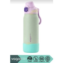 Senacacollection 700ML Düz Renkli Pipetli/pipetsiz Kullanım Kulplu Kaymaz Tabanlı Paslanmaz Çelik Termos 1 Adet