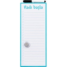 Ofisall Hadi Başla Manyetik Silinebilir Yapılacaklar Listesi Panosu 15.24X35.56 cm + Marker, Magnet ve Montaj Seti