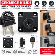 Canex Kare Çekmece Kilidi Siyah