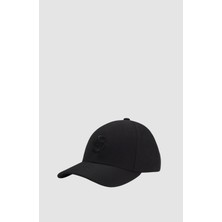 Boss Erkek Monogram Logo Işlemeli Pamuklu Siyah Şapka 50566252-001