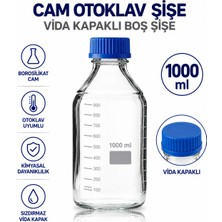 Labolist Cam Otoklav Şişe 1000 ml - Vida Kapaklı Boş Şişe