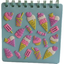 Ada Çanta Kırtasiye Renkli Silikon Kapaklı Kare Not Defteri (12CMX12CM) UV85600111
