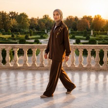 Aynude Leopar Detaylı Fermuarlı 2'li Takım