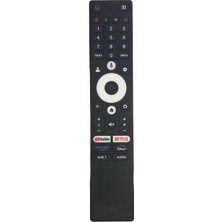 Herz Senna 65UQ9500F Ile Uyumlu Google Tv Kumandası-Mikrofonlu