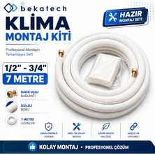 Bekatech Klima Montaj Kiti Alüminyum Seti Bakır Uçlu Universal 1/2-3/4  7 Metre