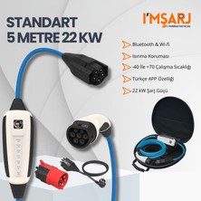 Nrgkick 22KW 32A Taşınabilir Şarj Istasyonu (Standart  Plus 5m Ev Prizli Wifi+Bluetooth)