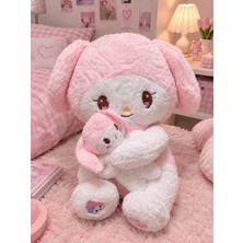 DMR Accessoire 50 cm Büyük Boy Melody Sanrio Yavrusuna Sarılan Peluş Oyuncak