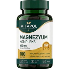 Vitapol Magnezyum Kompleks 6'lı Formül 100 Kapsül Malat,glisinat,taurat,sitrat,oksit,l-Treonat