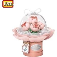 Motto Ticaret LZ-1298 Nessiworld Ledli Pembe Gül Buketi 285 Parça Block Oyuncak