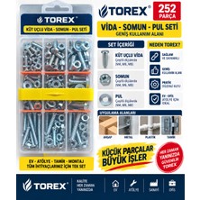 Torex Vida Somun Pul Seti 252 Parça Çantalı