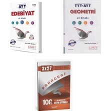 2027 Limit Ayt Edebiyat + Geometri Tyt El Kitabı + Anla Kazan Paragraf Deneme 3'lü Set