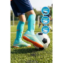 Walkway Mint Çoraplı Bağcıklı Unisex Çocuk Futbol Ayakkabısı Halı Saha Strike F