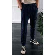 EYDAMOON Erkek Bel Lastikli Likralı Rahat Kalıp Smart Casual Jogger Pantolon