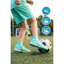 Walkway Mint Çoraplı Bağcıklı Unisex Futbol Ayakkabısı Halı Saha Strike G