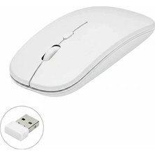 Marsilyan Kablosuz Mouse Fare Şarjlı Bluetooth Wireless Çift Modlu Sessiz