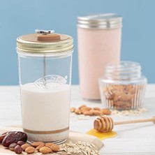 Mey İthalat Fındık Sütü ve Badem Sütü Üretim Seti, Aksesuar ve Kapaklı 2 Kavanoz, 0,5 L