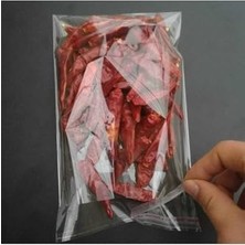 Mey İthalat Şeffaf Bantlı 10X15 cm Parlak Jelatin Poşet, 100 Adet, Şeffaf Hediye Poşeti
