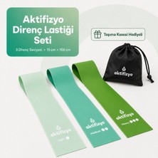 Aktifizyo %100 Lateks Egzersiz Bandı Seti (Egzersiz Videosu Dahil)