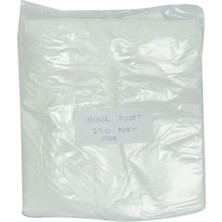 Mey İthalat Mini Boy Atlet Hışır Poşet 30X20 cm Ince Beyaz 250 Adet 1 Paket