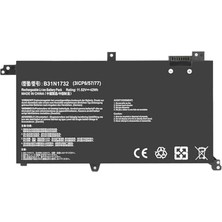 Mey İthalat B31N1732 Asus Vivobook S14 S430FA S430FN S430UA S430UAN S430UN S430UF K430F K430FA V430U X430U X430UA X430UN X430UF Uyumlu Pil, Fn Fx5 71GT FX571LH F571GD (11,52 V/42 Wh)