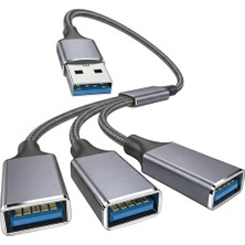 Mey İthalat Usb2.0 Bire Üç (Şarj + Otg Aktarımı) Koyu Gri