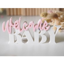 Alvera "welcome Baby" Yazılı Dekoratif Masaüstü Süsü – Pembe
