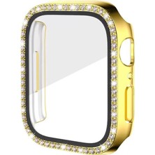 Nezih Case Apple Watch Seri 12 46MM Uyumlu Diamond Taşlı Tasarım Kasa ve Ekran Koruyucu