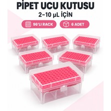 Pipet Ucu Kutusu 2-10UL Için - Mikropipet Tip Box 96LI Rack - 6 Adet