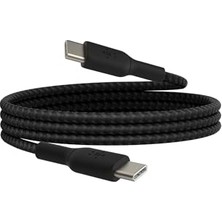 Kazan Hobi Örgülü Usb-C Hızlı Şarj Kablosu, iPhone 16,15, Galaxy S24, S23, Pixel, Ipad, MacBook ve Nintendo Uyumlu, 1 Metre, Siyah