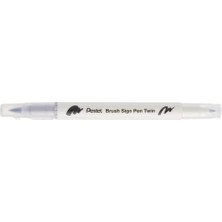 Kazan Hobi Brush Sing Pen Twin Çift Taraflı Fırça Uçlu Kalem Gümüş Gri