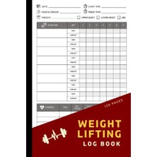 Kazan Hobi Weight Lifting Log Book: Workout Journal For Men And Women | Gym Planner Exercise Notebook & Fitness Logbook For Personal Training (Weightlifting & ... For Weight Training Red Design, 120 Pages