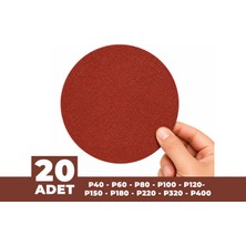 Titex Cırt Zımpara 115 mm | 40-60-80-100-120-150-180-220-320-400 Kum | Ahşap Yüzeylerde Etkili Zımparalama | 20 Adet