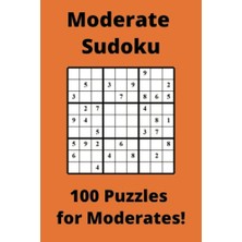 Kazan Hobi Orange Moderate Sudoku Book; 9x9 Puzzles, 100 Pages, 6x9