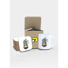 Kazan Hobi Need More Coffee Zombi Tasarımlı Baskılı Kupa Bardak Seti 2